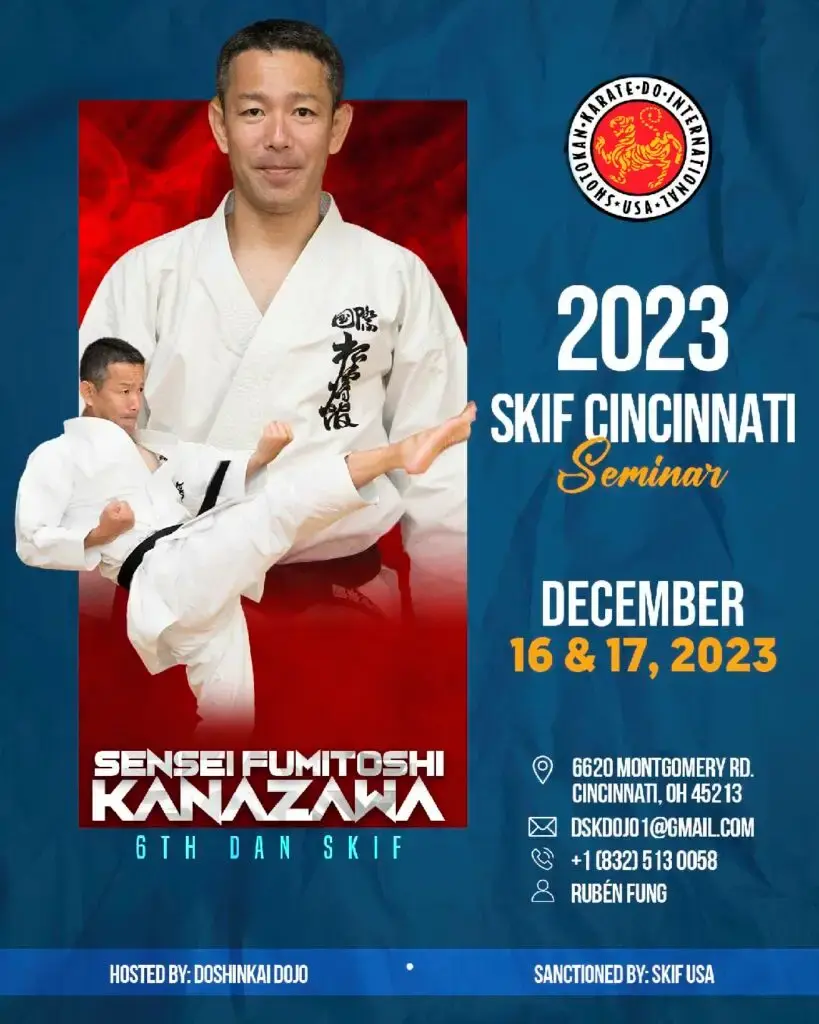 Poster for SKIF Cincinnati Seminar with Fumitoshi Kanazawa